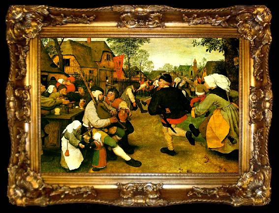 framed  Pieter Bruegel bonddans, ta009-2